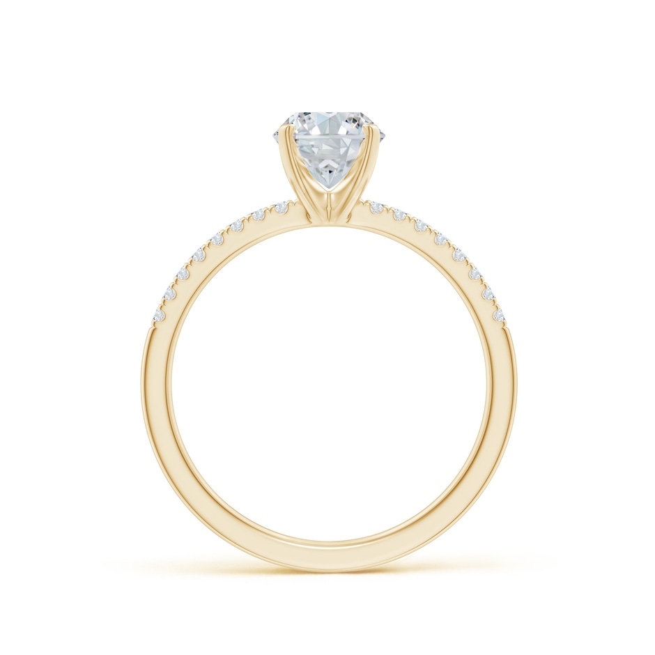 8x6mm FGVS Lab-Grown Peg Head Oval Diamond Classic Engagement Ring in 18K Yellow Gold side 199