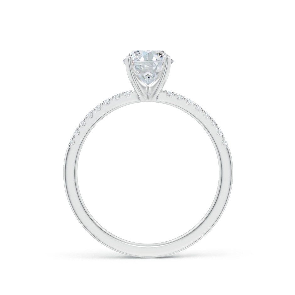 8x6mm FGVS Lab-Grown Peg Head Oval Diamond Classic Engagement Ring in P950 Platinum side 199