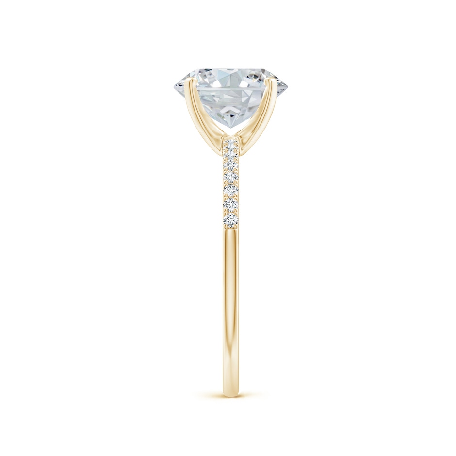 9x7mm FGVS Lab-Grown Peg Head Oval Diamond Classic Engagement Ring in Yellow Gold side 299