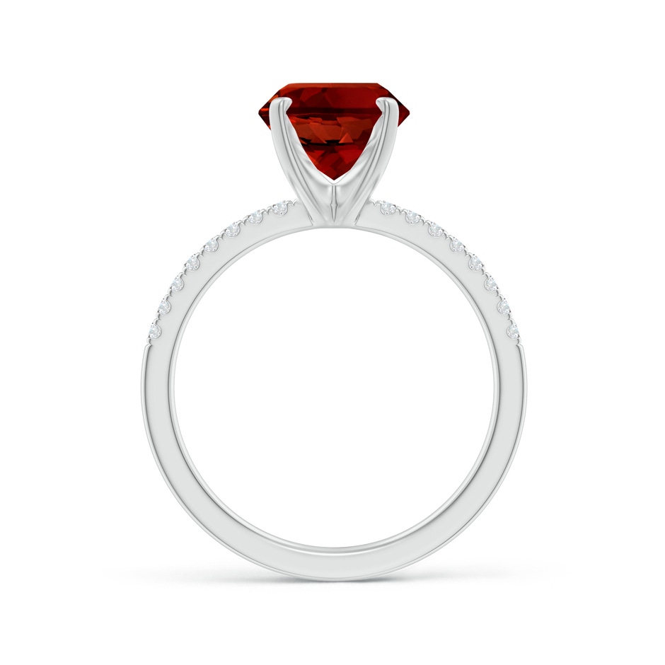 10x8mm Labgrown Lab-Grown Peg Head Oval Ruby Classic Engagement Ring in P950 Platinum side 199