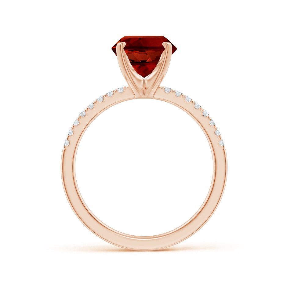 10x8mm Labgrown Lab-Grown Peg Head Oval Ruby Classic Engagement Ring in Rose Gold side 199
