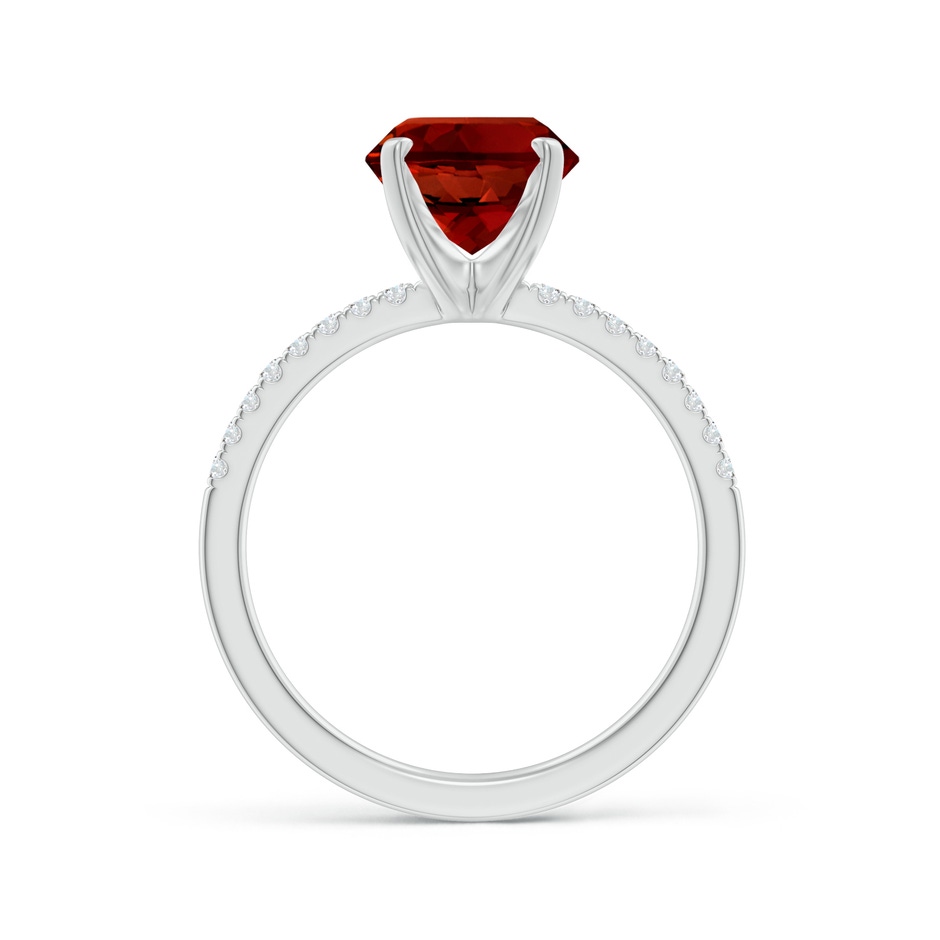 10x8mm Labgrown Lab-Grown Peg Head Oval Ruby Classic Engagement Ring in White Gold side 199