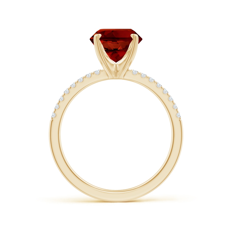 10x8mm Labgrown Lab-Grown Peg Head Oval Ruby Classic Engagement Ring in Yellow Gold side 199