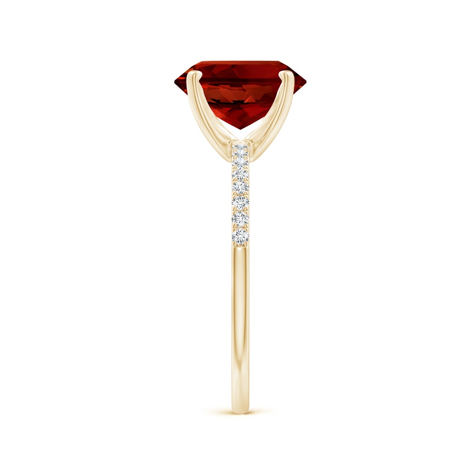 10x8mm Labgrown Lab-Grown Peg Head Oval Ruby Classic Engagement Ring in Yellow Gold side 299