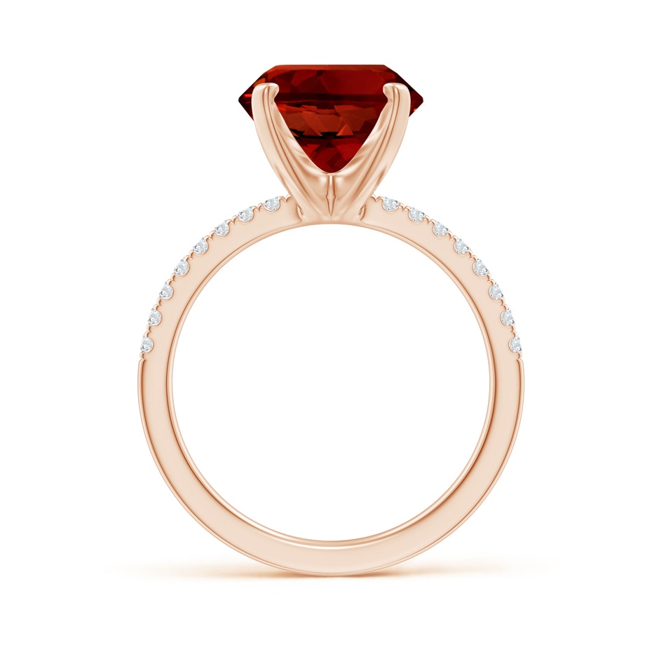 12x10mm Labgrown Lab-Grown Peg Head Oval Ruby Classic Engagement Ring in Rose Gold side 199