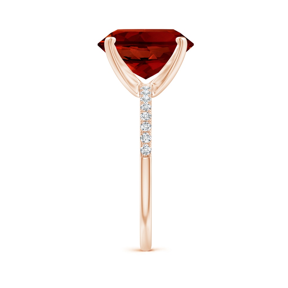 12x10mm Labgrown Lab-Grown Peg Head Oval Ruby Classic Engagement Ring in Rose Gold side 299