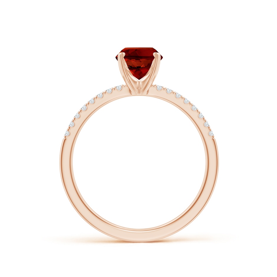 8x6mm Labgrown Lab-Grown Peg Head Oval Ruby Classic Engagement Ring in Rose Gold side 199