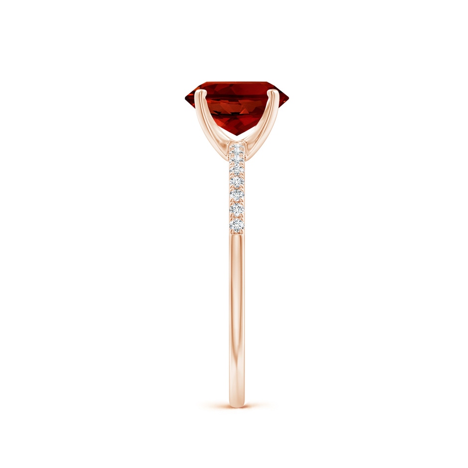 8x6mm Labgrown Lab-Grown Peg Head Oval Ruby Classic Engagement Ring in Rose Gold side 299
