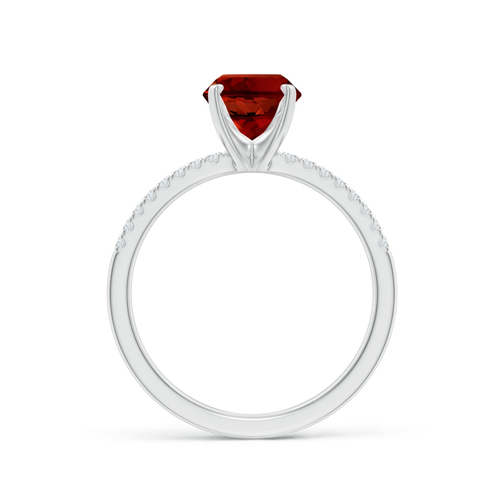 9x7mm Labgrown Lab-Grown Peg Head Oval Ruby Classic Engagement Ring in White Gold Side 199