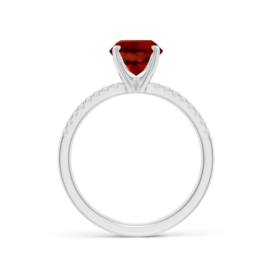 9x7mm Labgrown Lab-Grown Peg Head Oval Ruby Classic Engagement Ring in White Gold side 199