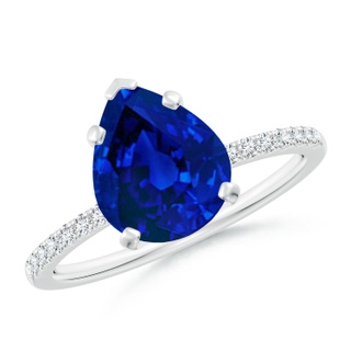 Pear Lab-Grown Lab Grown Blue Sapphire