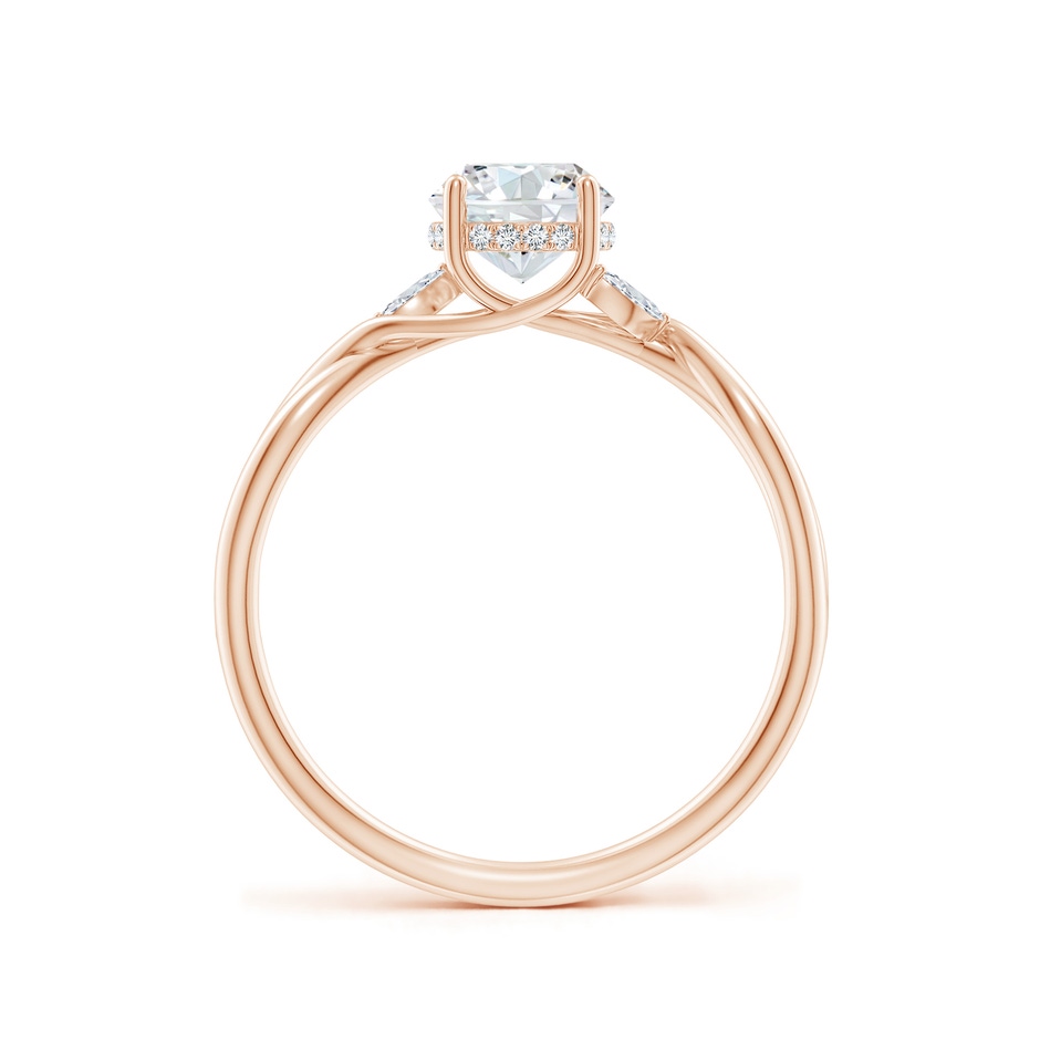 5.9mm FGVS Lab-Grown Nature-Inspired Round Diamond Hidden Halo Engagement Ring in Rose Gold side 199