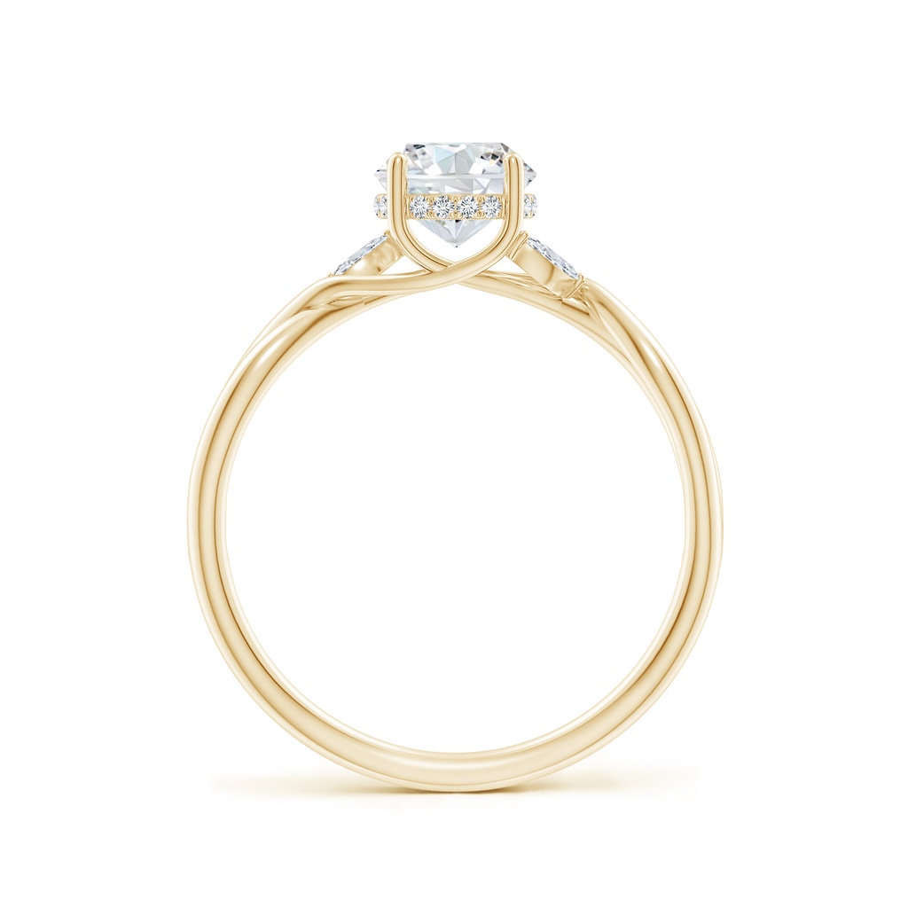 5.9mm FGVS Lab-Grown Nature-Inspired Round Diamond Hidden Halo Engagement Ring in Yellow Gold - side 199