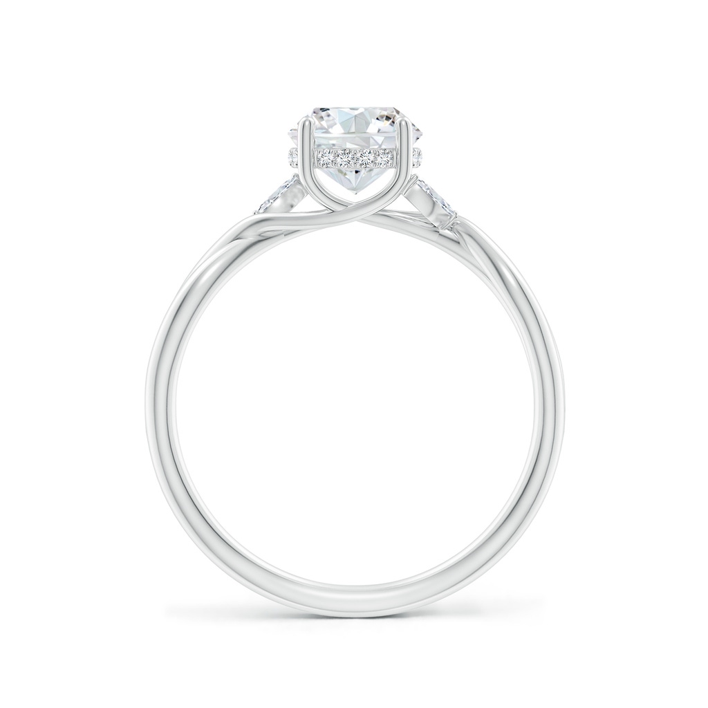 6.4mm FGVS Lab-Grown Nature-Inspired Round Diamond Hidden Halo Engagement Ring in 18K White Gold - side 199
