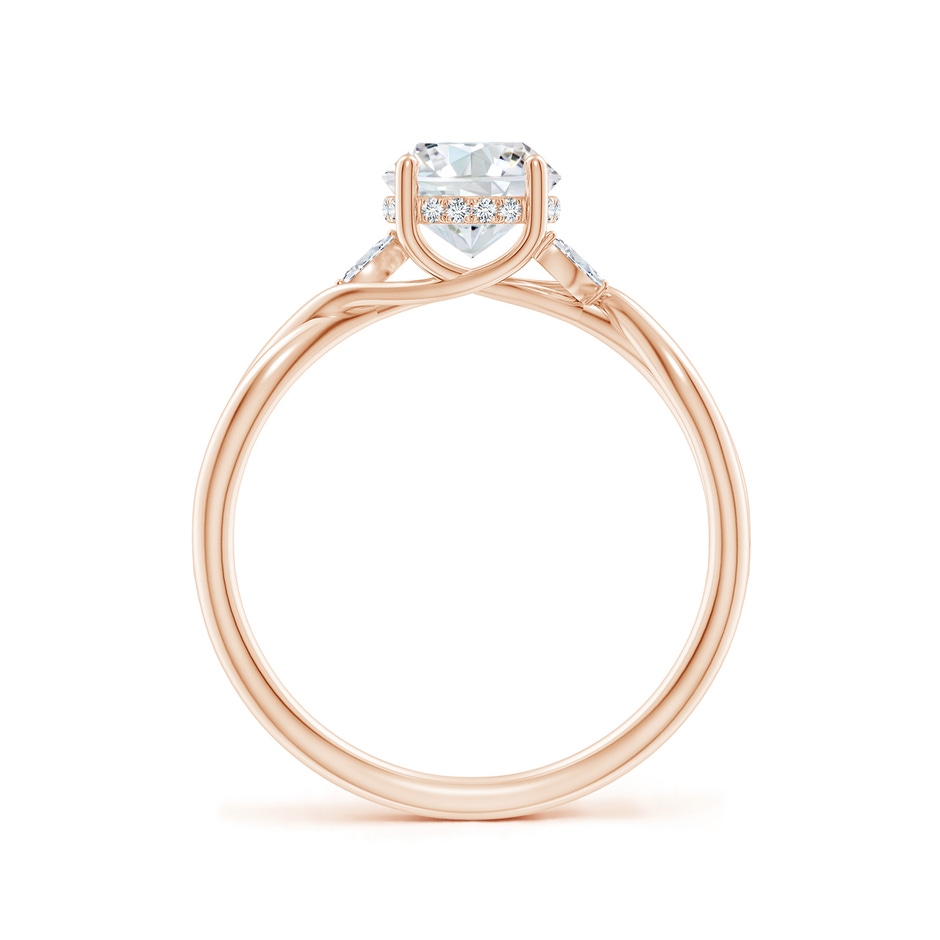 6.4mm FGVS Lab-Grown Nature-Inspired Round Diamond Hidden Halo Engagement Ring in Rose Gold side 199