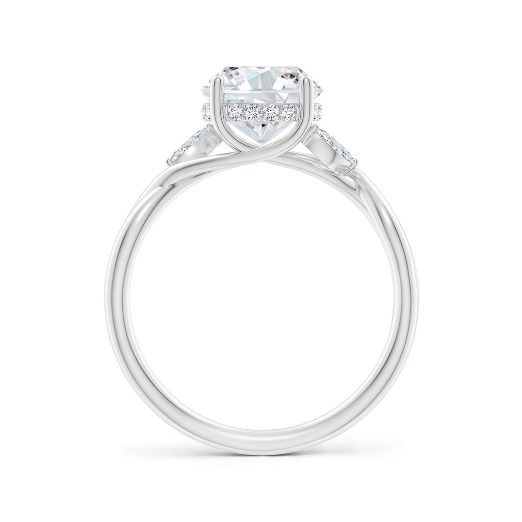 8mm FGVS Lab-Grown Nature-Inspired Round Diamond Hidden Halo Engagement Ring in White Gold - side 199
