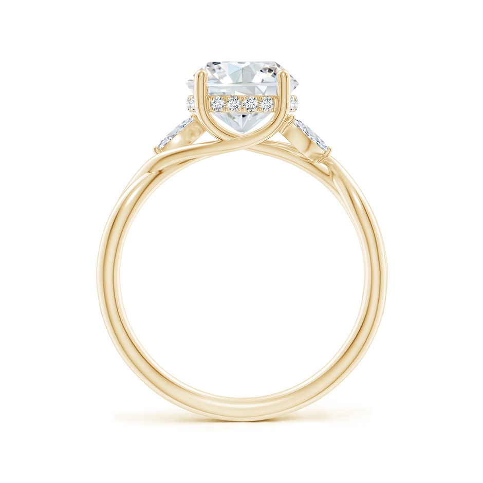 8mm FGVS Lab-Grown Nature-Inspired Round Diamond Hidden Halo Engagement Ring in Yellow Gold side 199