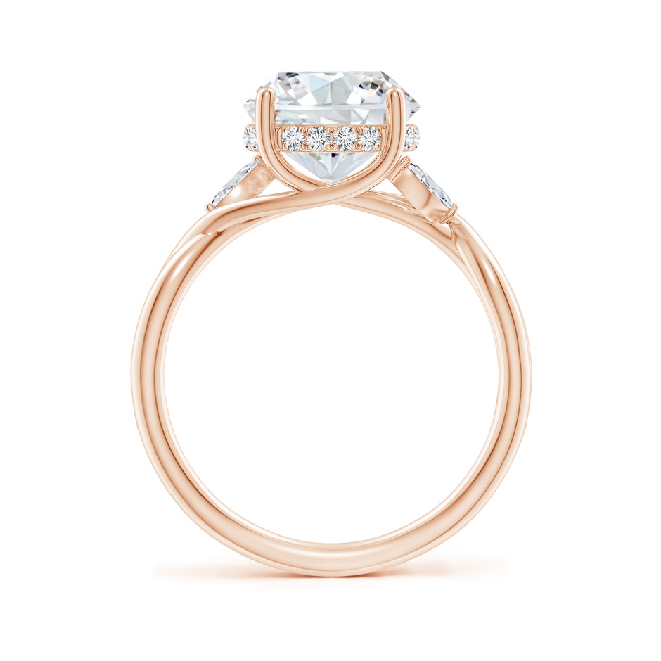 9.2mm FGVS Lab-Grown Nature-Inspired Round Diamond Hidden Halo Engagement Ring in Rose Gold side 199