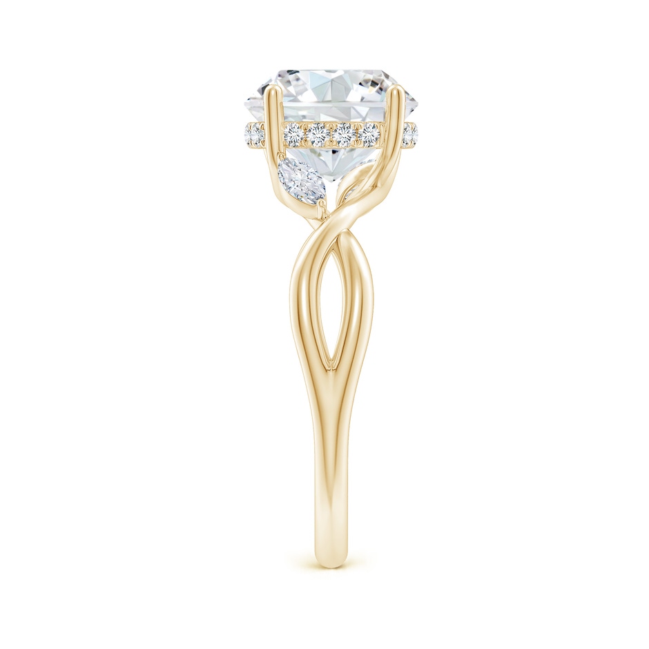 9.2mm FGVS Lab-Grown Nature-Inspired Round Diamond Hidden Halo Engagement Ring in Yellow Gold side 299