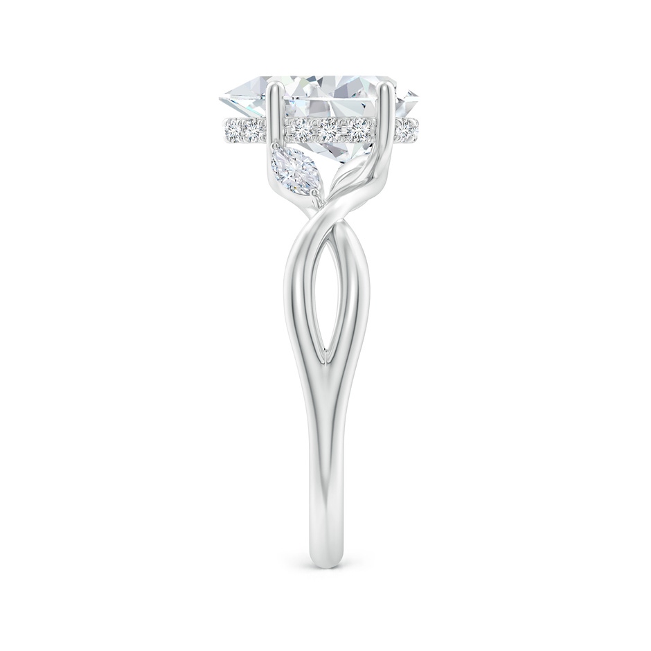 10x8mm FGVS Lab-Grown Nature-Inspired Pear Diamond Hidden Halo Engagement Ring in White Gold side 299