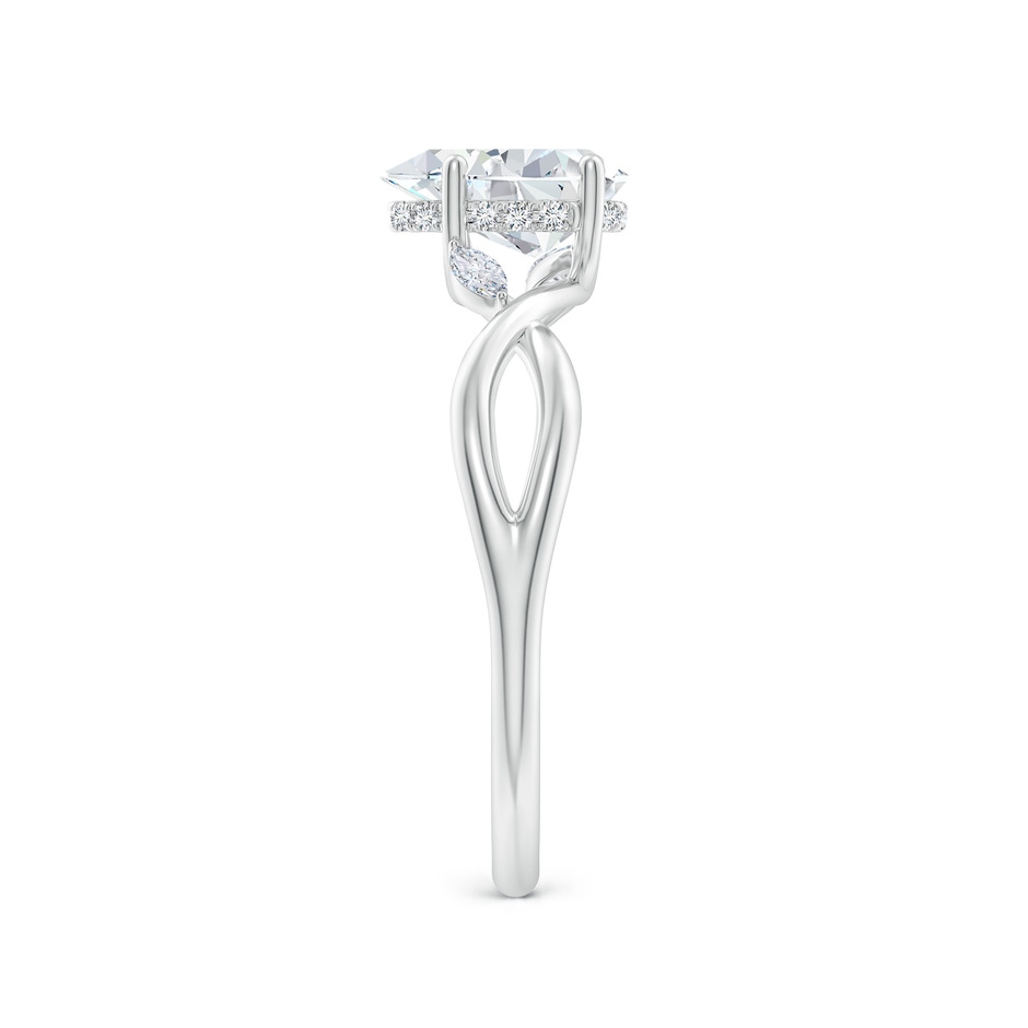 7.7x5.7mm FGVS Lab-Grown Nature-Inspired Pear Diamond Hidden Halo Engagement Ring in P950 Platinum side 299