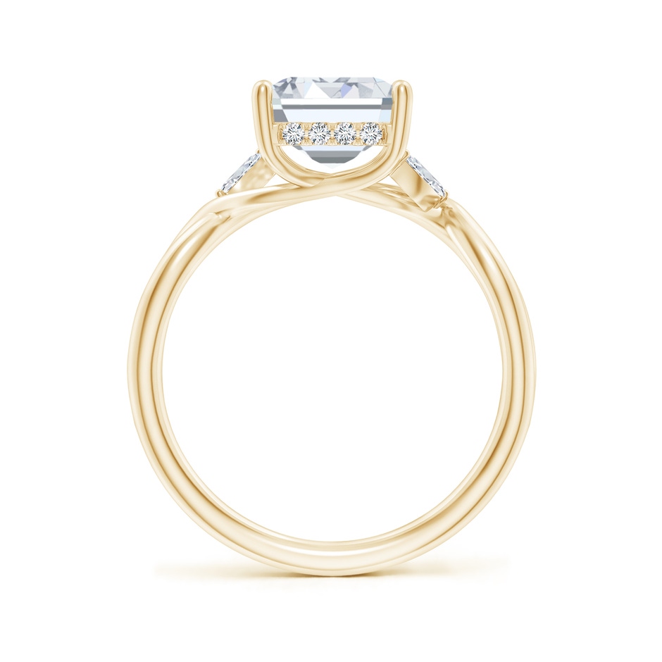 10x7.5mm FGVS Lab-Grown Nature-Inspired Emerald-Cut Diamond Hidden Halo Engagement Ring in Yellow Gold side 199