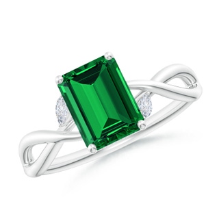 Emerald Cut Lab-Grown Lab Grown Emerald