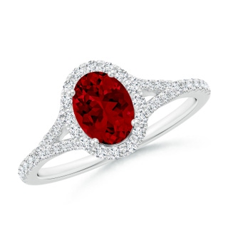 Oval Lab-Grown Lab Grown Ruby