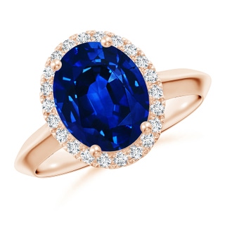 Oval Lab-Grown Lab Grown Blue Sapphire