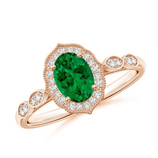 Oval Lab-Grown Lab Grown Emerald