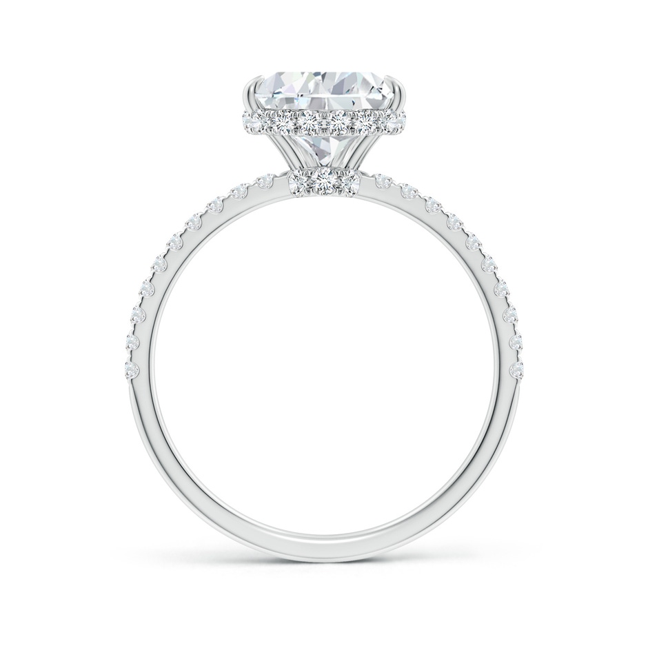 10x8mm FGVS Lab-Grown Pear Diamond Hidden Halo Classic Engagement Ring in 18K White Gold side 199