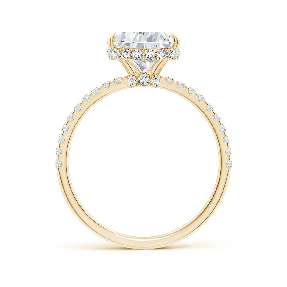 10x8mm FGVS Lab-Grown Pear Diamond Hidden Halo Classic Engagement Ring in Yellow Gold side 199