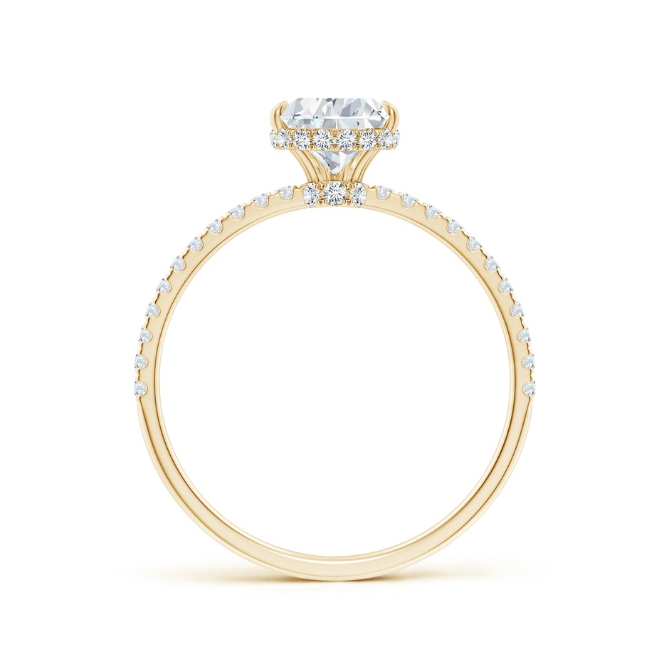 7.7x5.7mm FGVS Lab-Grown Pear Diamond Hidden Halo Classic Engagement Ring in Yellow Gold side 199