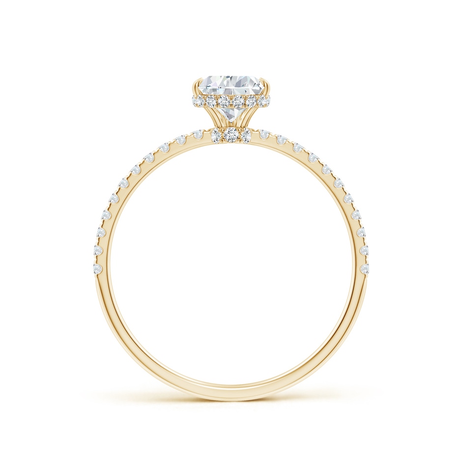 7x5mm FGVS Lab-Grown Pear Diamond Hidden Halo Classic Engagement Ring in Yellow Gold side 199