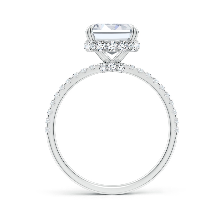 10x7.5mm FGVS Lab-Grown Emerald-Cut Diamond Hidden Halo Classic Engagement Ring in White Gold side 199