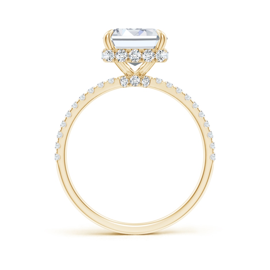 10x7.5mm FGVS Lab-Grown Emerald-Cut Diamond Hidden Halo Classic Engagement Ring in Yellow Gold side 199