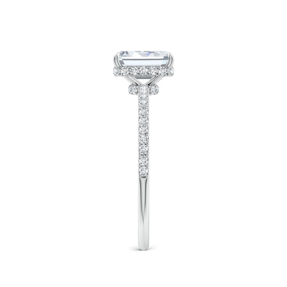 7x5mm FGVS Lab-Grown Emerald-Cut Diamond Hidden Halo Classic Engagement Ring in P950 Platinum side 299
