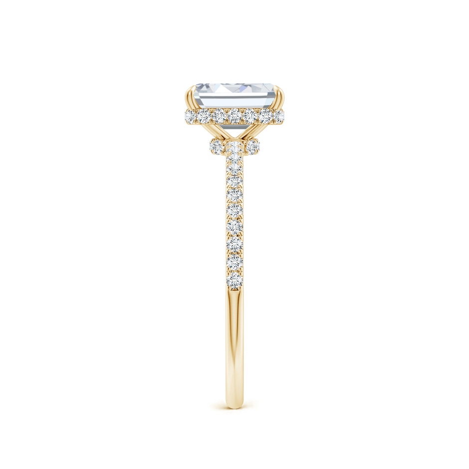 7x5mm FGVS Lab-Grown Emerald-Cut Diamond Hidden Halo Classic Engagement Ring in Yellow Gold side 299