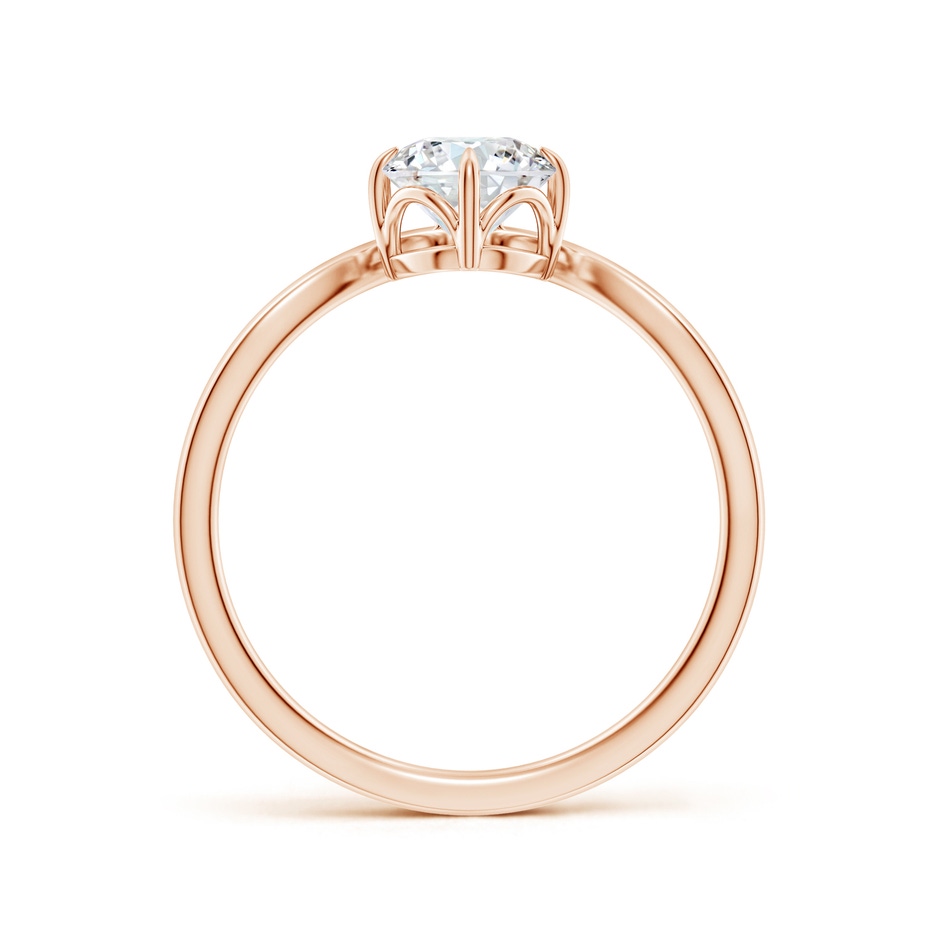 5.9mm FGVS Lab-Grown Prong-Set Round Diamond Chevron Engagement Ring in Rose Gold side 199