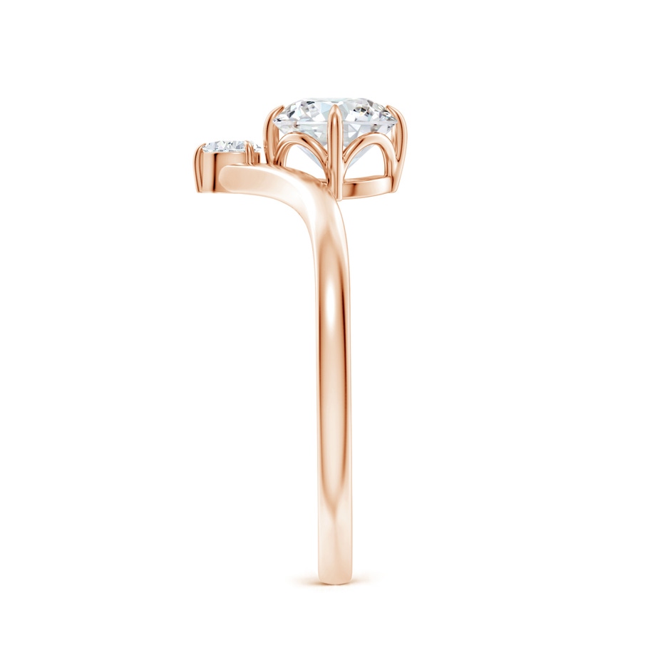 5.9mm FGVS Lab-Grown Prong-Set Round Diamond Chevron Engagement Ring in Rose Gold side 299