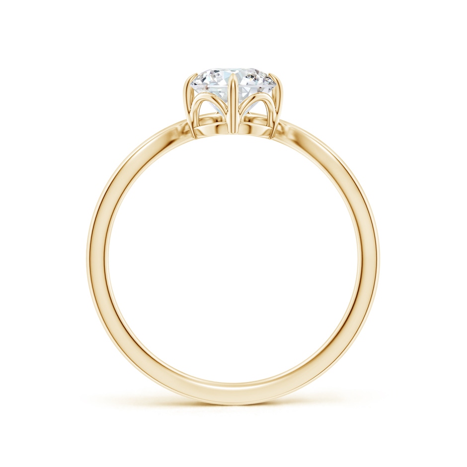 5.9mm FGVS Lab-Grown Prong-Set Round Diamond Chevron Engagement Ring in Yellow Gold side 199
