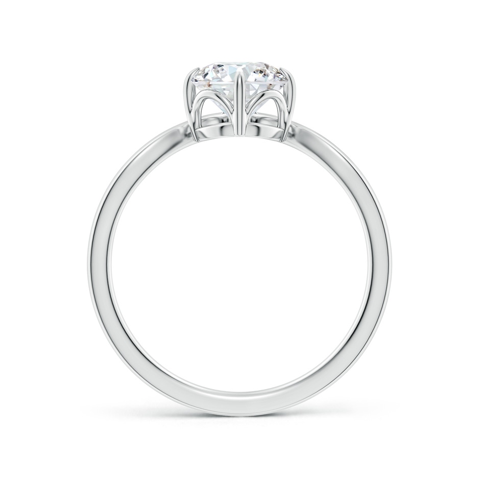 6.4mm FGVS Lab-Grown Prong-Set Round Diamond Chevron Engagement Ring in White Gold side 199