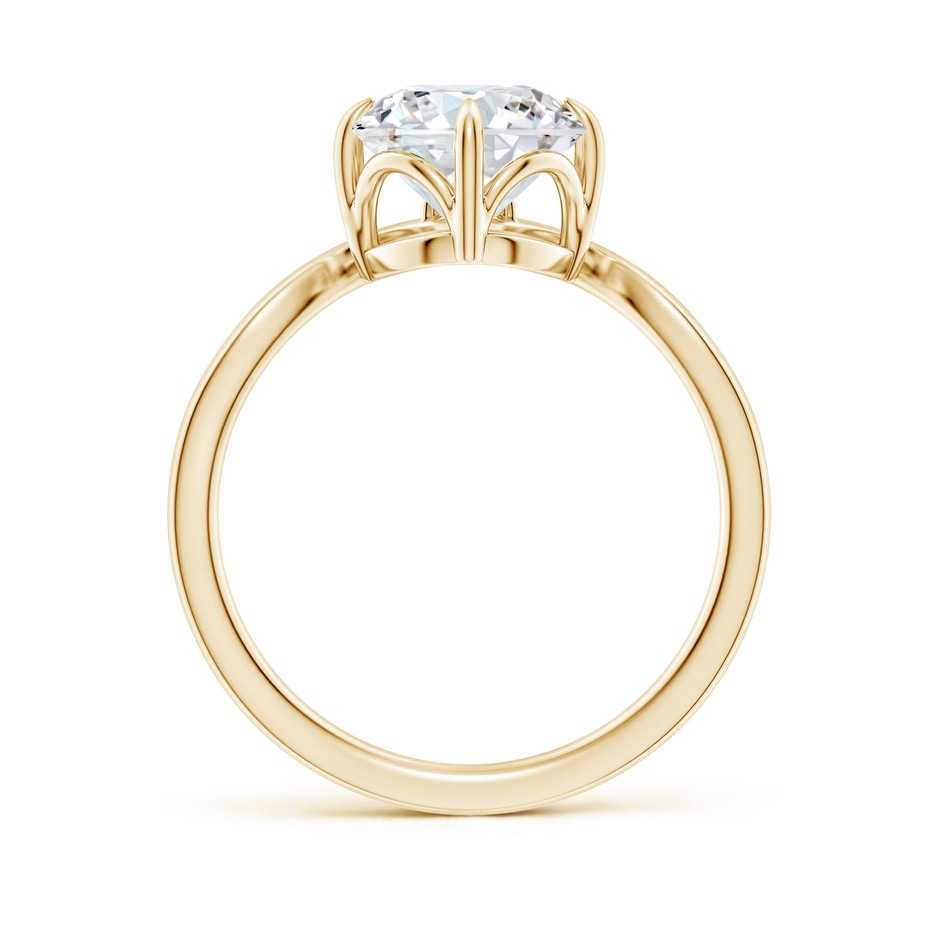 8mm FGVS Lab-Grown Prong-Set Round Diamond Chevron Engagement Ring in Yellow Gold side 199