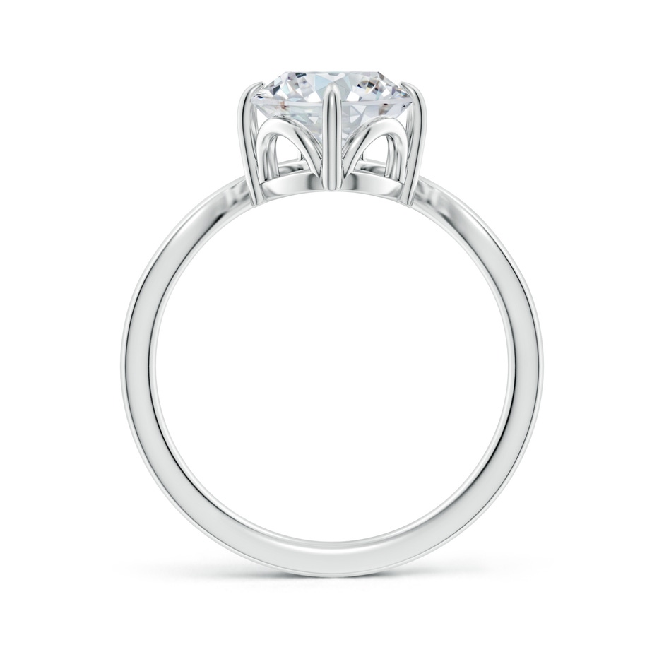 10x8mm FGVS Lab-Grown Prong-Set Oval Diamond Chevron Engagement Ring in P950 Platinum side 199