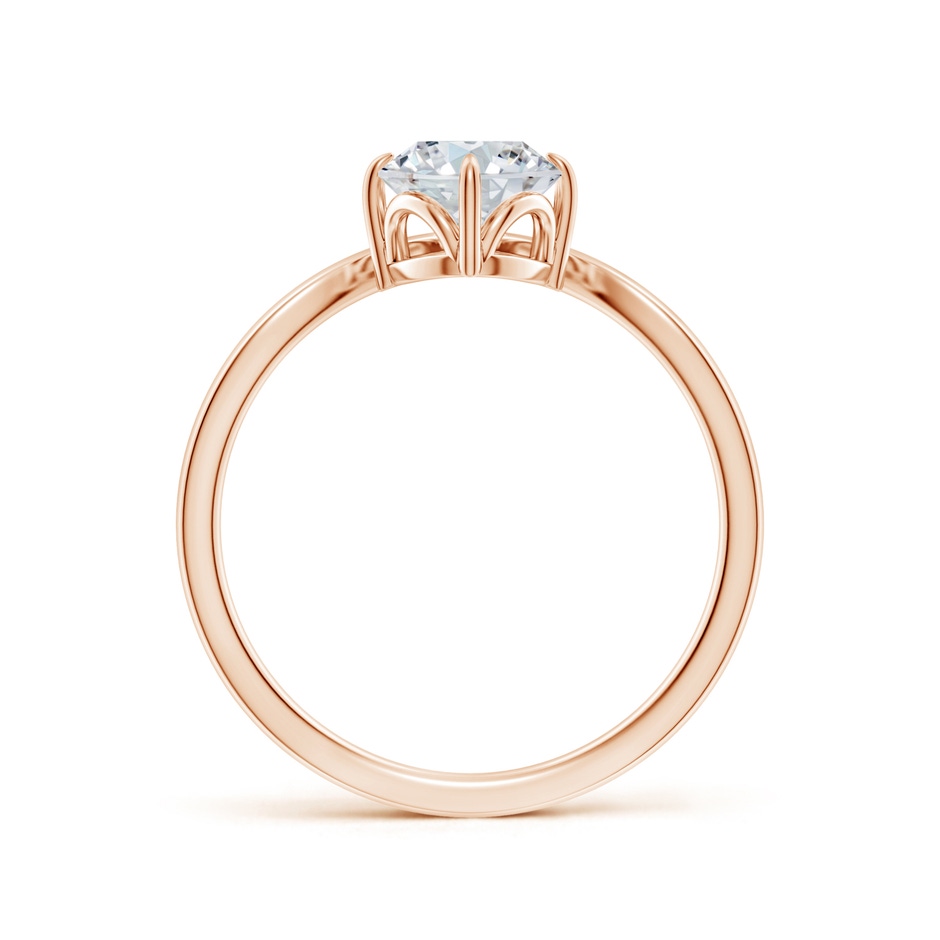 8x6mm FGVS Lab-Grown Prong-Set Oval Diamond Chevron Engagement Ring in 9K Rose Gold side 199