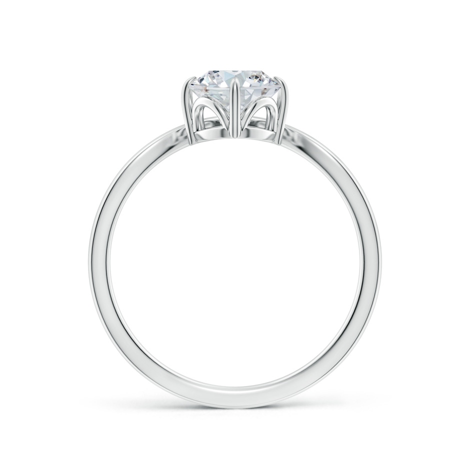 8x6mm FGVS Lab-Grown Prong-Set Oval Diamond Chevron Engagement Ring in 9K White Gold side 199