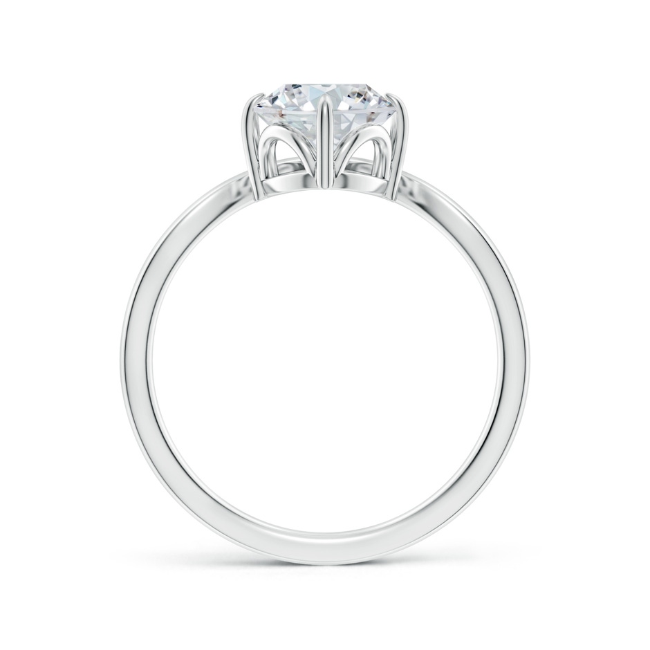 9x7mm FGVS Lab-Grown Prong-Set Oval Diamond Chevron Engagement Ring in P950 Platinum side 199