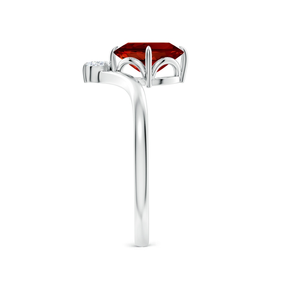 8x6mm Labgrown Lab-Grown Prong-Set Oval Ruby Chevron Engagement Ring in P950 Platinum side 299