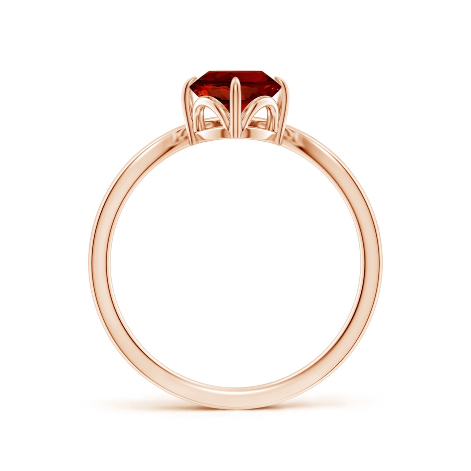 8x6mm Labgrown Lab-Grown Prong-Set Oval Ruby Chevron Engagement Ring in Rose Gold side 199
