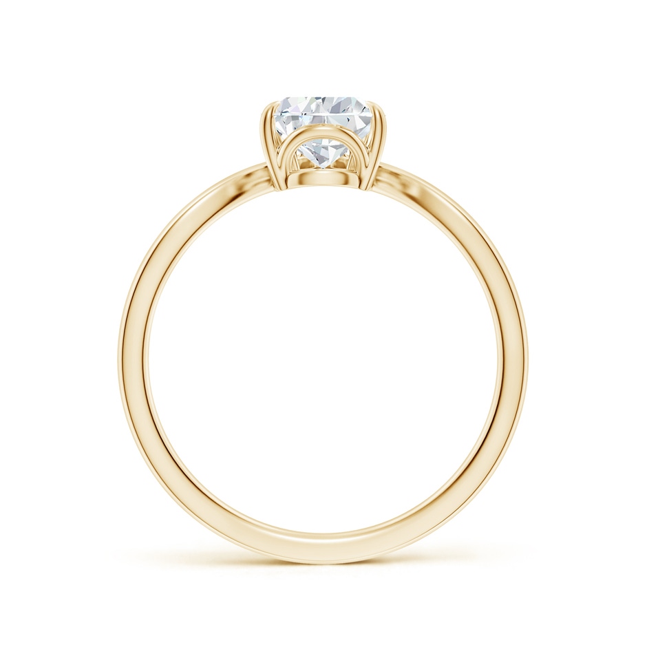 7.7x5.7mm FGVS Lab-Grown Prong-Set Pear Diamond Chevron Engagement Ring in 10K Yellow Gold side 199